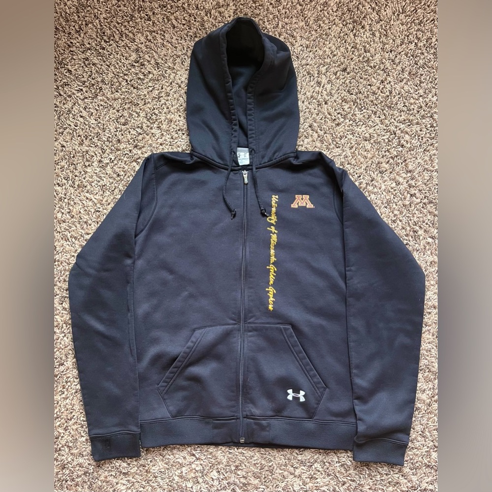 Under Armour University of Minnesota Gophers Full Zip Hoodie Sweatshirt